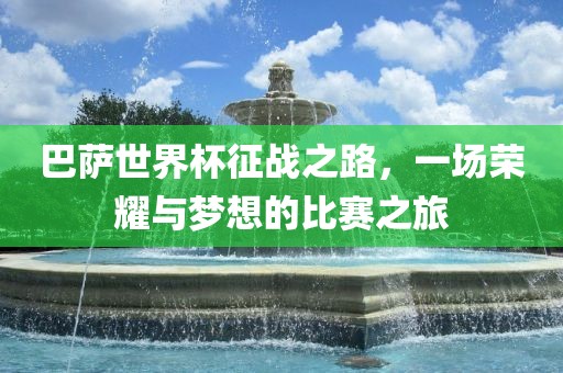 巴萨世界杯征战之路，一场荣耀与梦想的比赛之旅