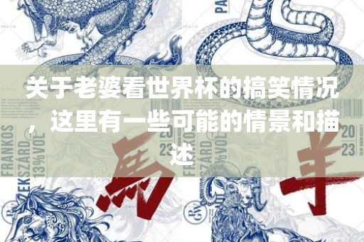 关于老婆看世界杯的搞笑情况，这里有一些可能的情景和描述