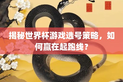 揭秘世界杯游戏选号策略，如何赢在起跑线？