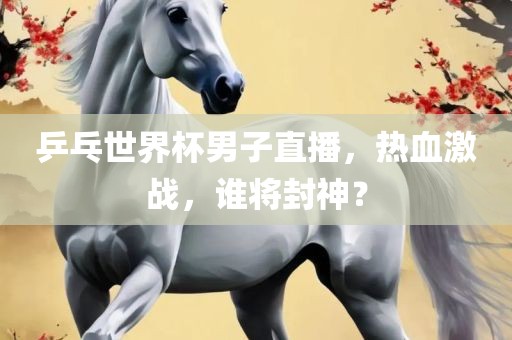 乒乓世界杯男子直播，热血激战，谁将封神？