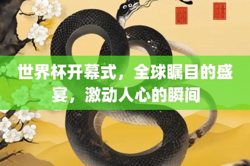 世界杯开幕式，全球瞩目的盛宴，激动人心的瞬间