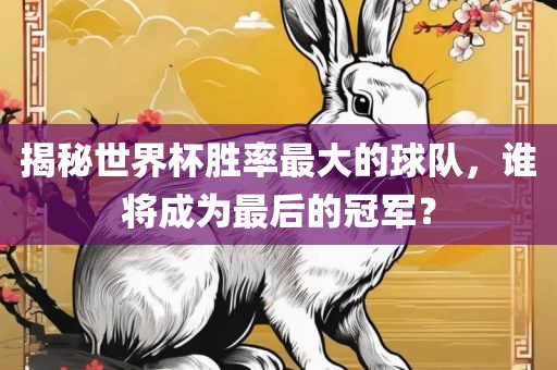揭秘世界杯胜率最大的球队，谁将成为最后的冠军？