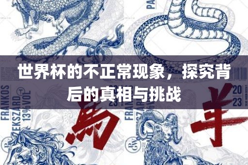 世界杯的不正常现象，探究背后的真相与挑战