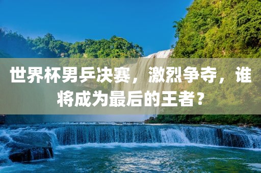 世界杯男乒决赛，激烈争夺，谁将成为最后的王者？