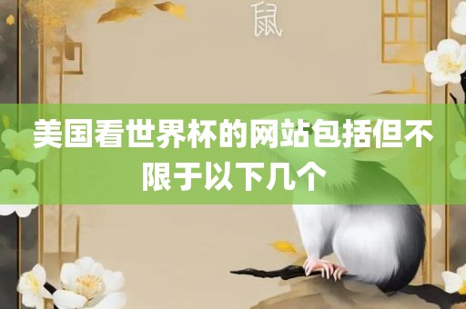 美国看世界杯的网站包括但不限于以下几个