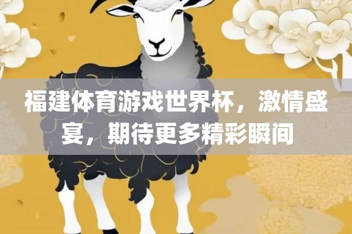 福建体育游戏世界杯，激情盛宴，期待更多精彩瞬间