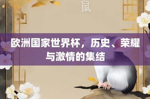 欧洲国家世界杯，历史、荣耀与激情的集结