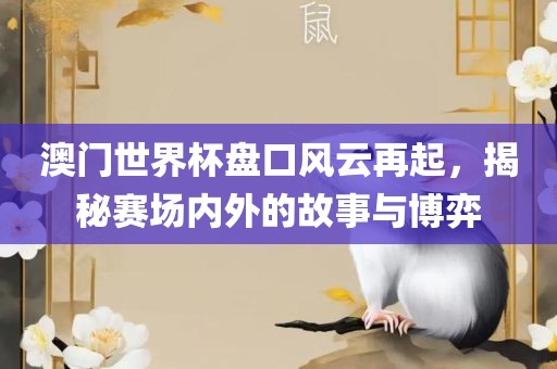 澳门世界杯盘口风云再起，揭秘赛场内外的故事与博弈