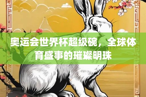 奥运会世界杯超级碗，全球体育盛事的璀璨明珠