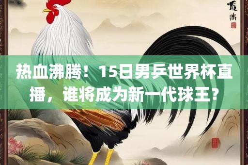 热血沸腾！15日男乒世界杯直播，谁将成为新一代球王？