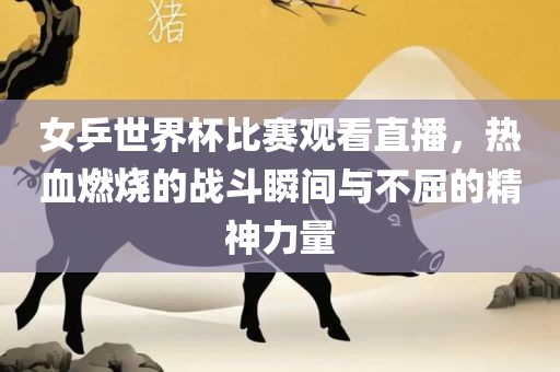 女乒世界杯比赛观看直播，热血燃烧的战斗瞬间与不屈的精神力量