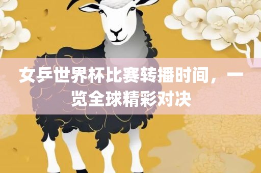 女乒世界杯比赛转播时间，一览全球精彩对决