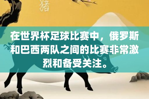 在世界杯足球比赛中，俄罗斯和巴西两队之间的比赛非常激烈和备受关注。