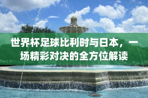 世界杯足球比利时与日本，一场精彩对决的全方位解读