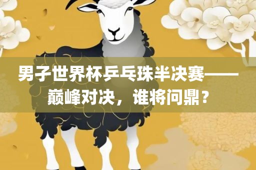 男孑世界杯乒乓珠半决赛——巅峰对决，谁将问鼎？