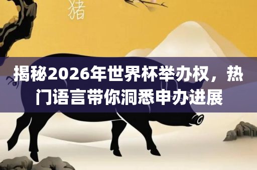 揭秘2026年世界杯举办权，热门语言带你洞悉申办进展
