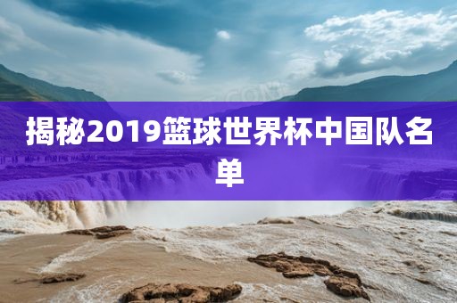 揭秘2019篮球世界杯中国队名单
