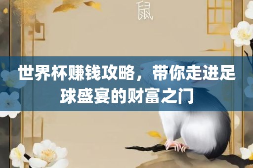 世界杯赚钱攻略，带你走进足球盛宴的财富之门