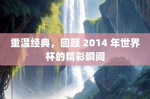 重温经典，回顾 2014 年世界杯的精彩瞬间