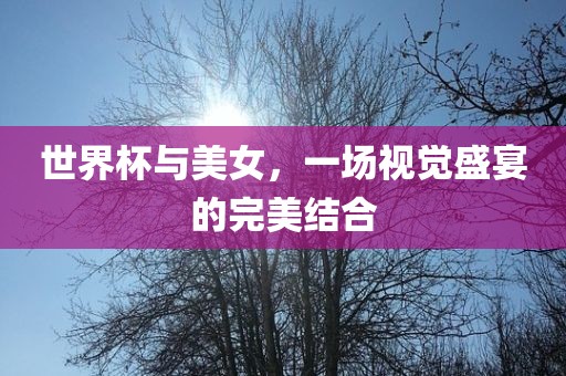 世界杯与美女，一场视觉盛宴的完美结合