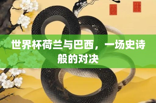 世界杯荷兰与巴西，一场史诗般的对决