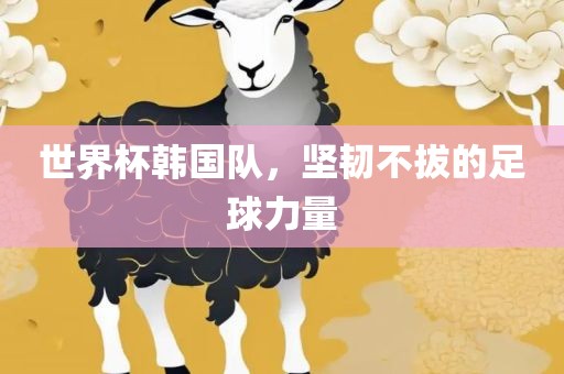 世界杯韩国队，坚韧不拔的足球力量