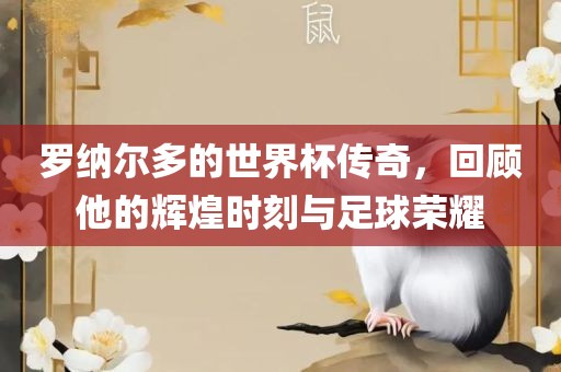 罗纳尔多的世界杯传奇，回顾他的辉煌时刻与足球荣耀
