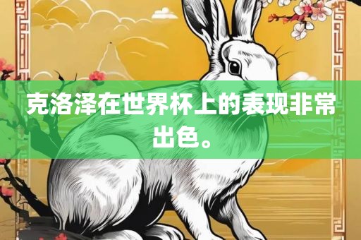 克洛泽在世界杯上的表现非常出色。