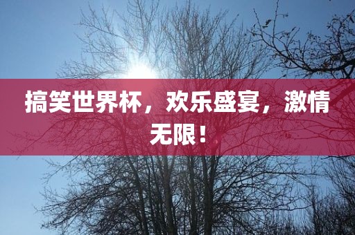 搞笑世界杯，欢乐盛宴，激情无限！