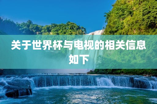关于世界杯与电视的相关信息如下