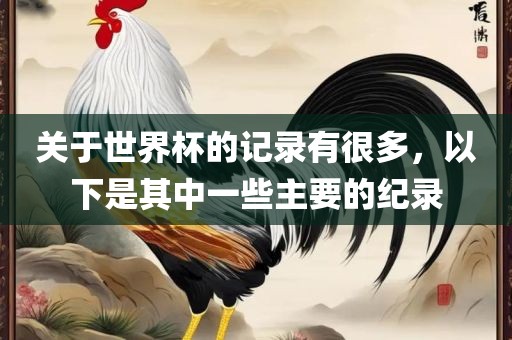 关于世界杯的记录有很多，以下是其中一些主要的纪录