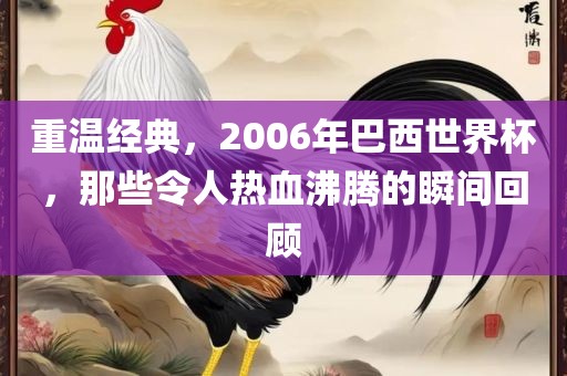 重温经典，2006年巴西世界杯，那些令人热血沸腾的瞬间回顾