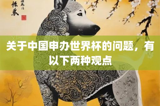 关于中国申办世界杯的问题，有以下两种观点