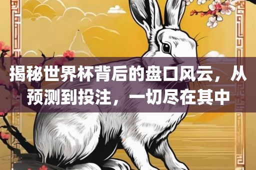 揭秘世界杯背后的盘口风云，从预测到投注，一切尽在其中