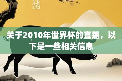 关于2010年世界杯的直播，以下是一些相关信息