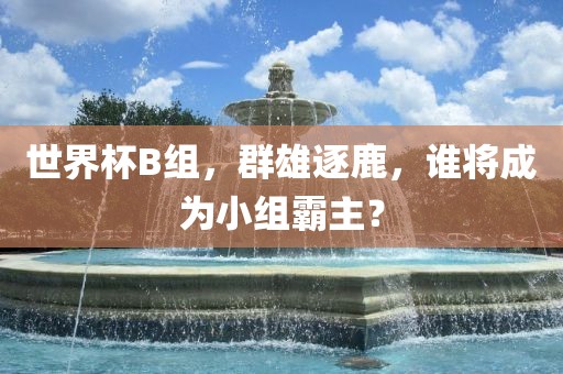 世界杯B组，群雄逐鹿，谁将成为小组霸主？