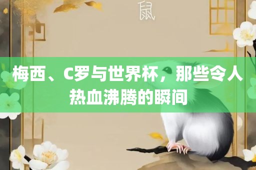 梅西、C罗与世界杯，那些令人热血沸腾的瞬间