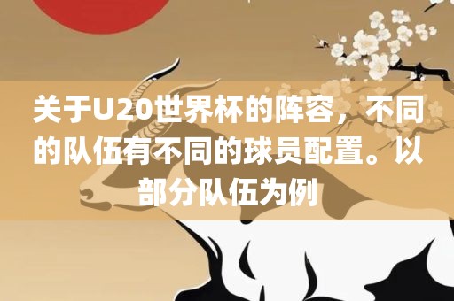 关于U20世界杯的阵容，不同的队伍有不同的球员配置。以部分队伍为例