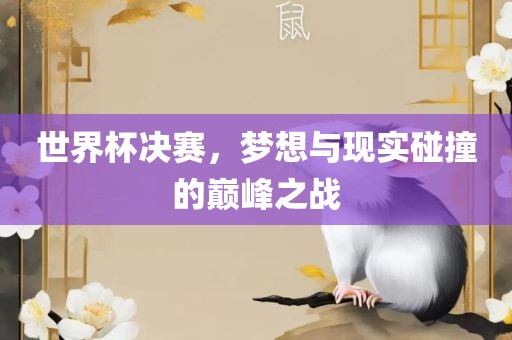 世界杯决赛，梦想与现实碰撞的巅峰之战吉安市靖泰电力工程有限公司