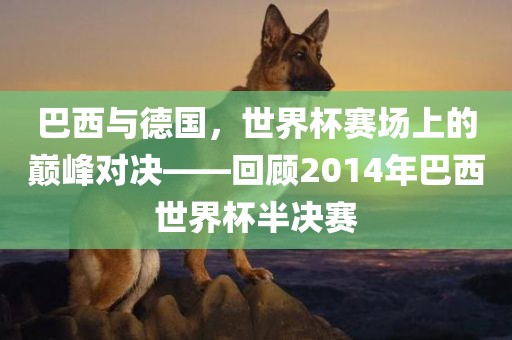 巴西与德国，世界杯赛场上的巅峰对决——回顾2014年巴西世界杯半决赛