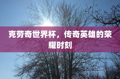 克劳奇世界杯，传奇英雄的荣耀时刻
