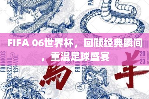 FIFA 06世界杯，回顾经典瞬间，重温足球盛宴