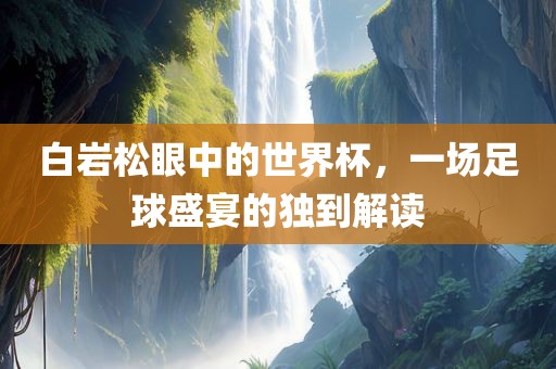 白岩松眼中的世界杯，一场足球盛宴的独到解读