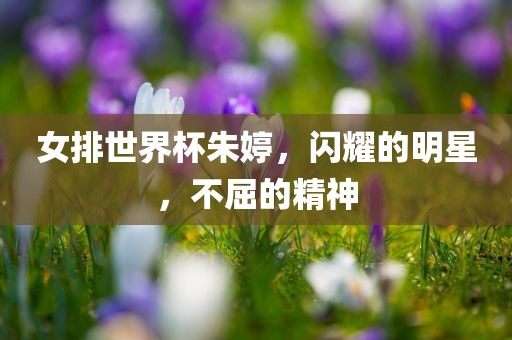 女排世界杯朱婷，闪耀的明星，不屈的精神