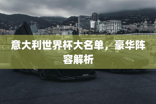 意大利世界杯大名单，豪华阵容解析