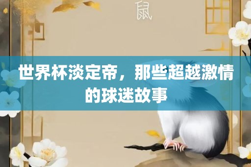 世界杯淡定帝，那些超越激情的球迷故事