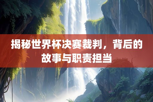 揭秘世界杯决赛裁判，背后的故事与职责担当吉安市靖泰电力工程有限公司