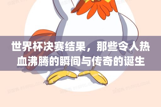 世界杯决赛结果，那些令人热血沸腾的瞬间与传奇的诞生