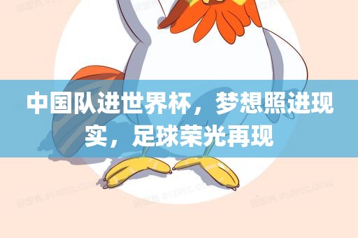 中国队进世界杯，梦想照进现实，足球荣光再现吉安市靖泰电力工程有限公司