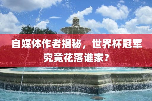 自媒体作者揭秘，世界杯冠军究竟花落谁家？